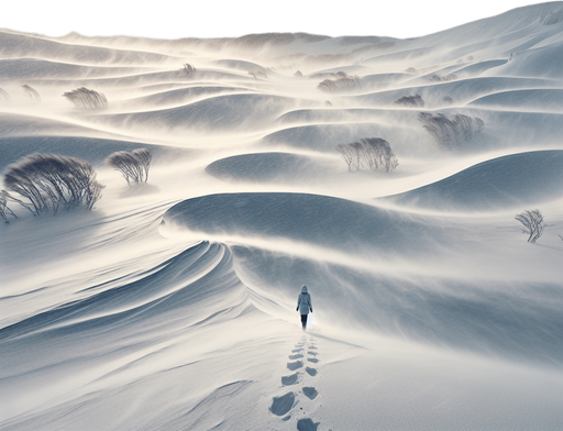 Drifting snow