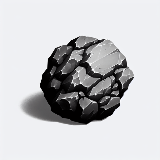 rock.
Single Game Texture. In-Game asset. 2d. Blank background. High contrast. No shadows.