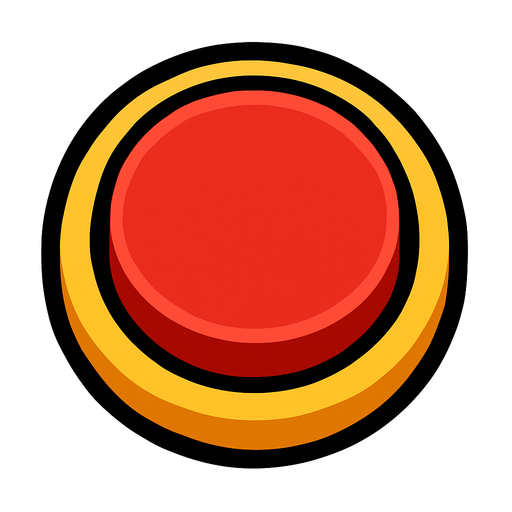 pressable round button.
In-Game asset.  2d.  High contrast.  No shadows