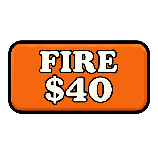 Make button orange and change test to say 'Fire $40'