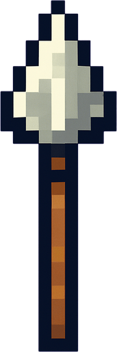 una pincho grande hecho con pixeles 
In-Game asset.  2d.  High contrast.  No shadows