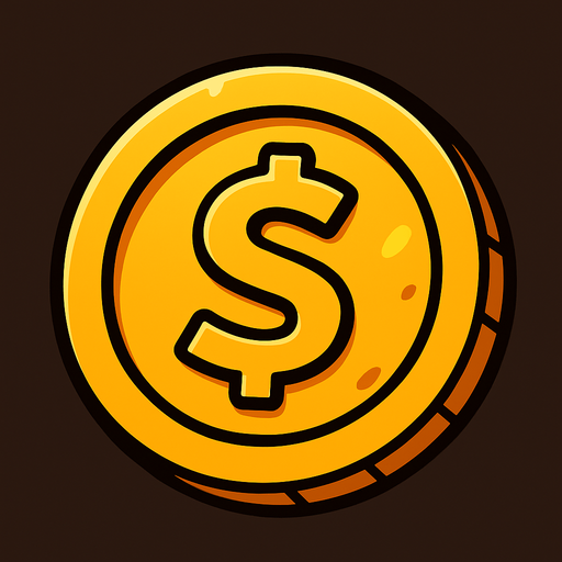 Coin.
In-Game asset.  2d.  High contrast.  No shadows