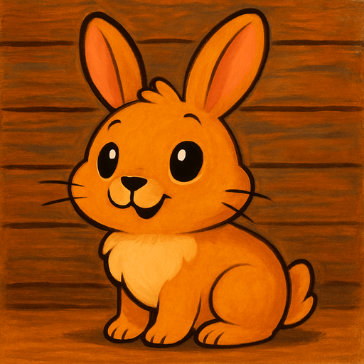 make the rabbit cartoony