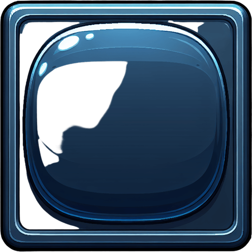 A dark blue rectangle background with rounded edges to place text on top of for a menu..
Single Game Texture. In-Game asset. 2d. Blank background. High contrast. No shadows.