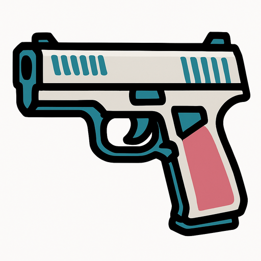 gun.
In-Game asset.  2d.  High contrast.  No shadows