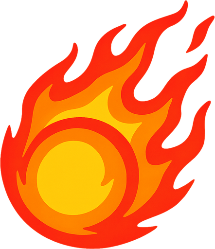 Fireball.
In-Game asset.  2d.  High contrast.  No shadows