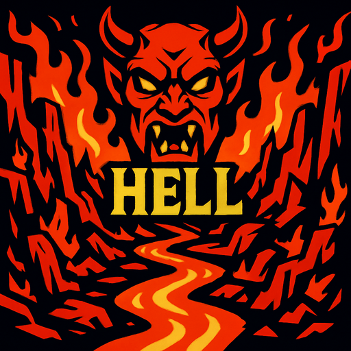 hell.
In-Game asset.  2d.  High contrast.  No shadows