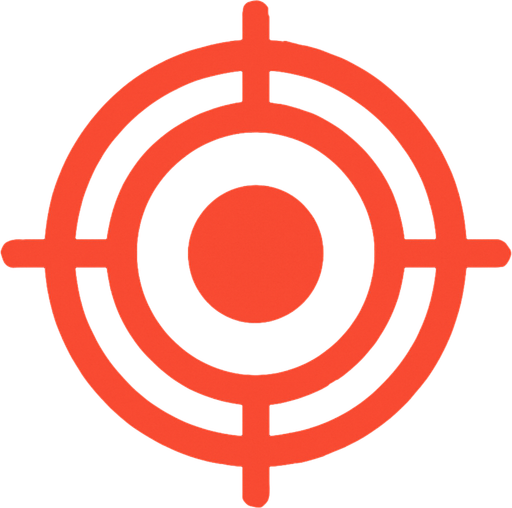 target logo 2d ingame asset high contrast no shadows.
In-Game asset.  2d.  High contrast.  No shadows