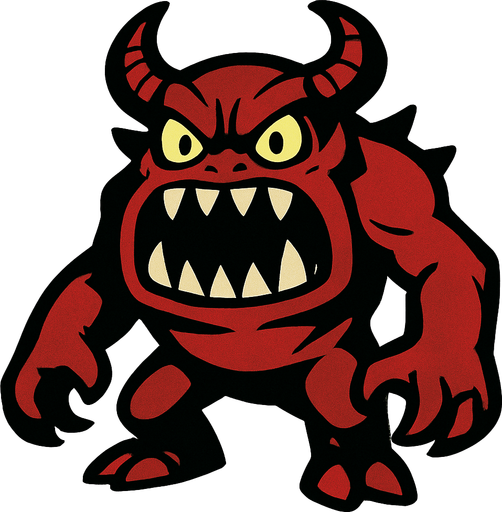 Canavar.
In-Game asset.  2d.  High contrast.  No shadows