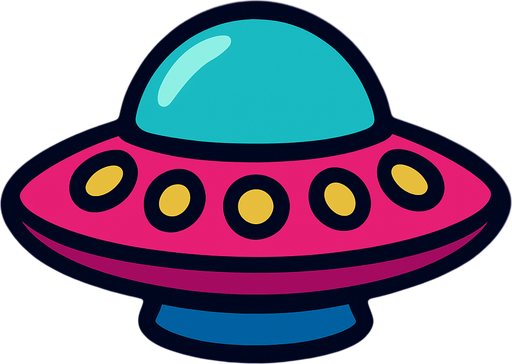 ufo.
In-Game asset.  2d.  High contrast.  No shadows