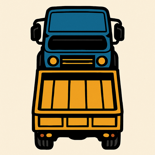 top view truck.
In-Game asset.  2d.  High contrast.  No shadows