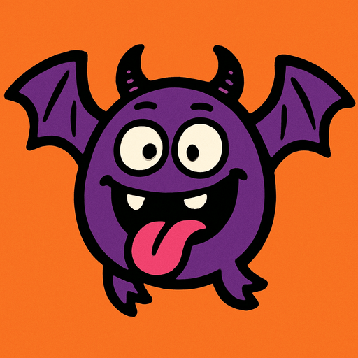 Flying Monster has a silly face.
In-Game asset.  2d.  High contrast.  No shadows