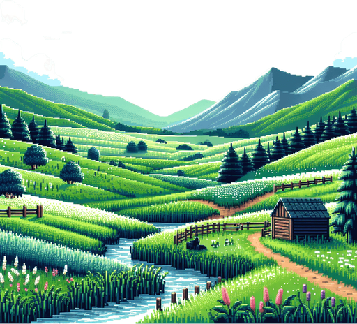 country side landscape.
video game style