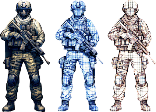 full size civilian
Single Game Texture.  In-Game asset.  2d.  Blank background.  High contrast.  No shadows
