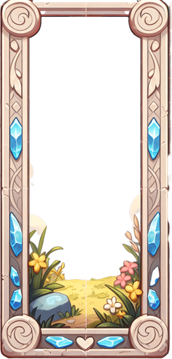 A  background gui element for an item in an ingame shop, in a light summer theme..
Single Game Texture. In-Game asset. 2d. Blank background. High contrast. No shadows.