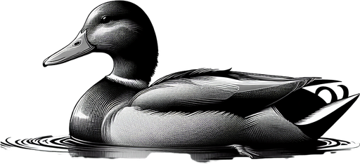 A mallard floating on the water. Looking left.
Single Game Texture. In-Game asset. 2d. Blank background. High contrast. No shadows.