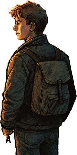 Realistic comic art in 2048x2048. Outside a cozy urban bar glowing with neon sign "Rhythmaholic Bar". Noah stands in front of the door, hesitant but hopeful. Warm interior light spills onto the street. Narrator box at the bottom-center with the text: "A new beat awaits."