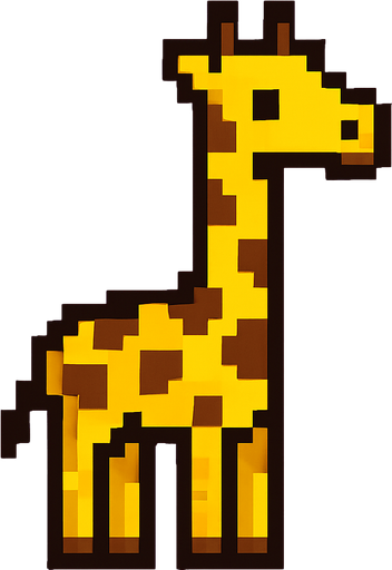 Giraffe
Pixel.
In-Game asset.  2d.  High contrast.  No shadows