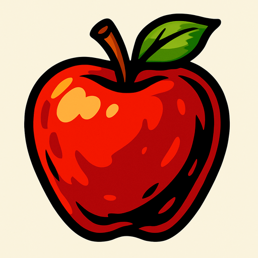 just apple picture..
In-Game asset.  2d.  High contrast.  No shadows