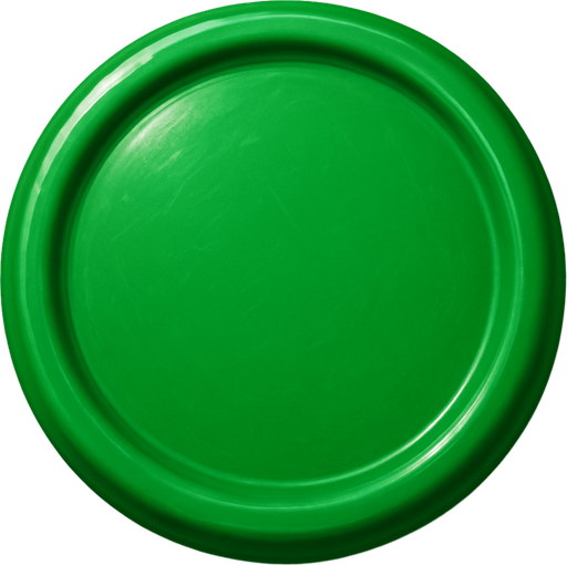 Circle realistic plastic green.
In-Game asset.  2d.  High contrast.  No shadows