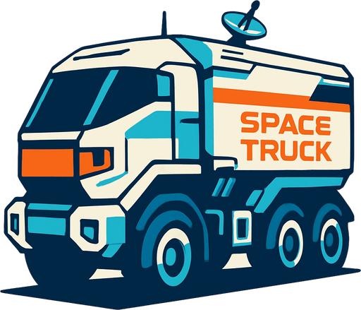 a truck from future space.
2d.  High contrast.  No shadows