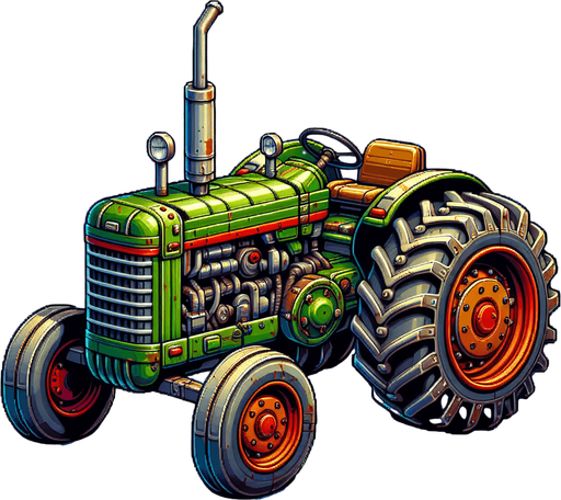 tractor.
high definition video game sprite