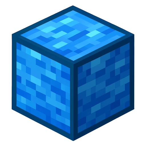 Minecraft su bloğu.
In-Game asset.  High contrast.  No shadows