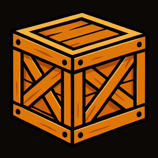 Box.
In-Game asset.  2d.  High contrast.  No shadows