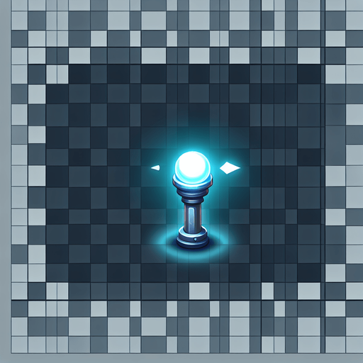 make a light pointer to the left
Single Game Texture. In-Game asset. 2d. Blank background. High contrast. No shadows.