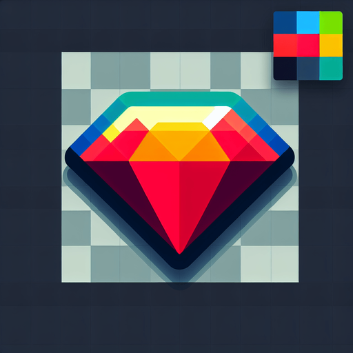 Simple flat icon, 200x200pixels, one bright color diamond with border. No shadows, top down view, transparent background.
Single Game Texture. In-Game asset. 2d. Blank background. High contrast. No shadows.