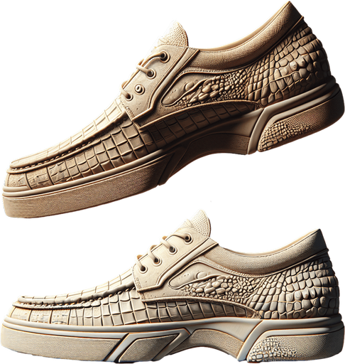 one gator shoe side view.
Single Game Texture.  In-Game asset.  2d.  Blank background.  High contrast.  No shadows