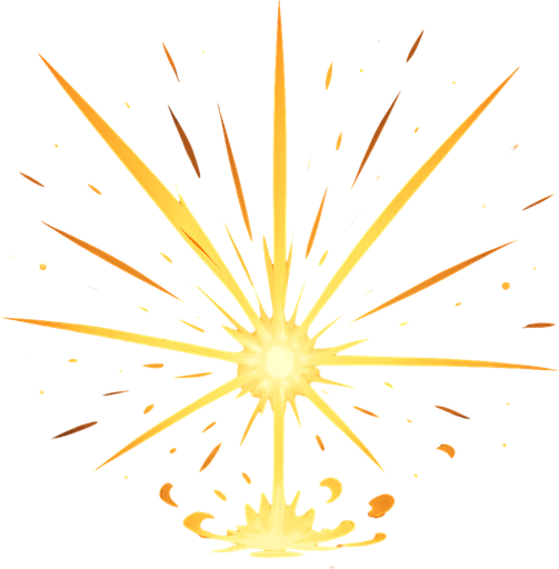 burst of light in all directions.
In-Game asset
