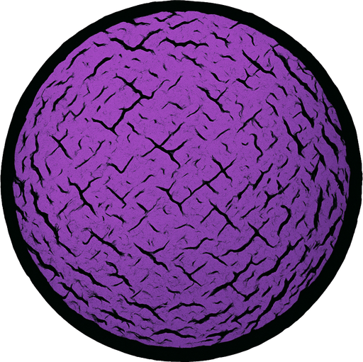 purple circle of rough skin.
In-Game asset.  2d.  High contrast.  No shadows. animated. comic. cartoon
