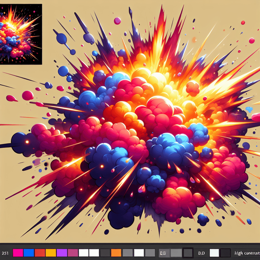 Explosion.
Single Game Texture. In-Game asset. 2d. Blank background. High contrast. No shadows.