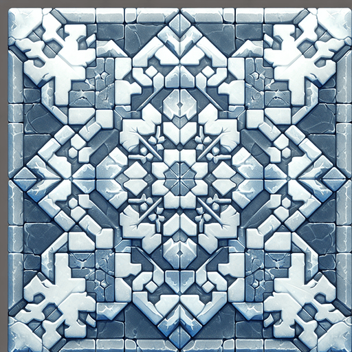 ice floor texture tile top down view
Single Game Texture. In-Game asset. 2d. Blank background. High contrast. No shadows.