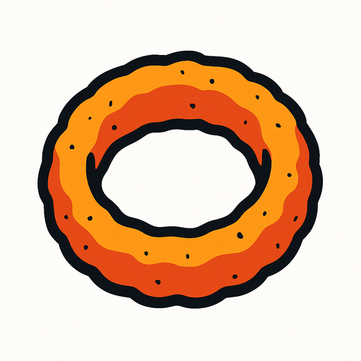 onion ring.
In-Game asset.  2d.  High contrast.  No shadows