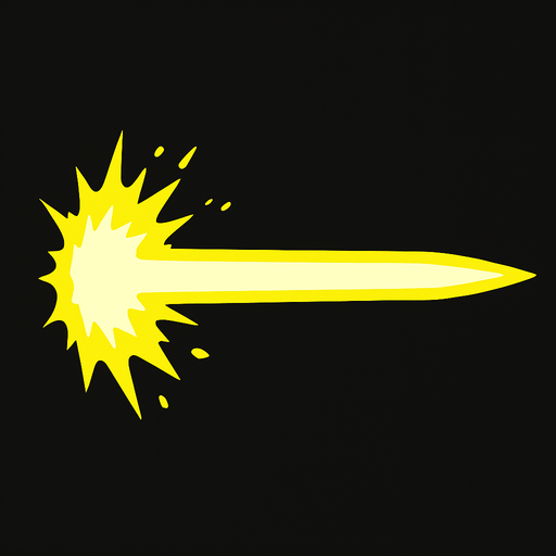 laser blast.
In-Game asset.  2d.  High contrast.  No shadows