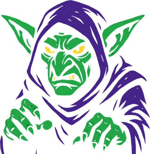 a mysterious and angry goblin.
In-Game asset.  2d.  High contrast.  No shadows
