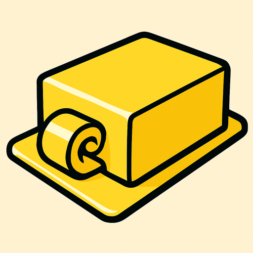 Butter.
In-Game asset.  2d.  High contrast.  No shadows