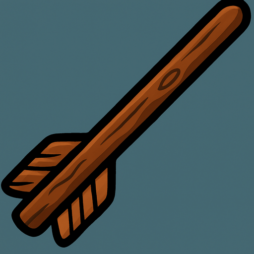 Following this art style, made a wooden arrow with no head