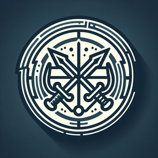 A round button with icons of a sword and bow crossed over a shield, hinting at weapon switching..
Game interface icon. Medieval theme with crossed weapons on a shield. High contrast and intuitive design.