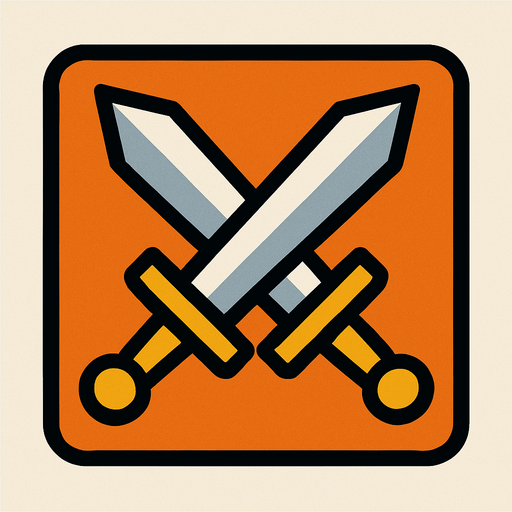 Kılıçlar savaş iconu.
In-Game asset.  2d.  High contrast.  No shadows