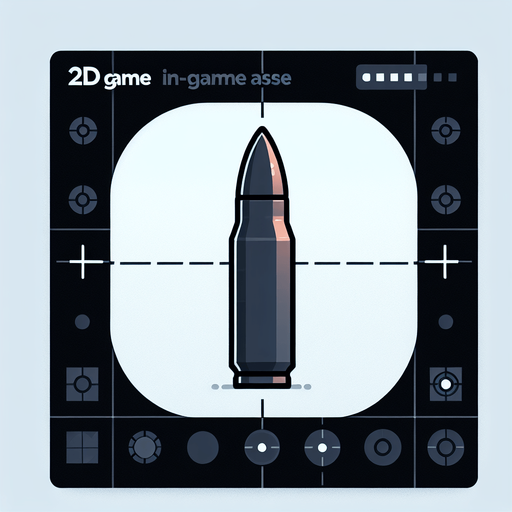 Bullet.
Single Game Texture. In-Game asset. 2d. Blank background. High contrast. No shadows.