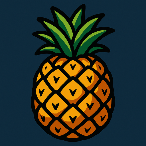 Pineaple.
In-Game asset.  2d.  High contrast.  No shadows
