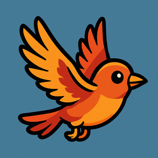 uçan kuş.
In-Game asset.  2d.  High contrast.  No shadows