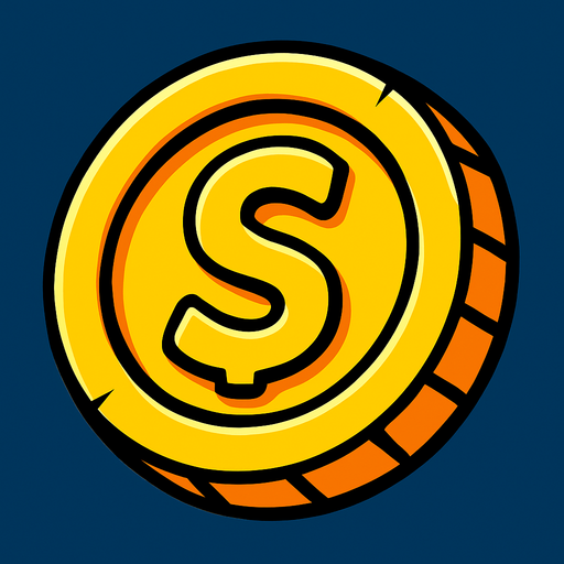 A coin.
In-Game asset.  2d.  High contrast.  No shadows