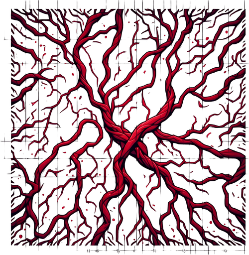 blood artery background.
Single Game Texture.  In-Game asset.  2d.  Blank background.  High contrast.  No shadows