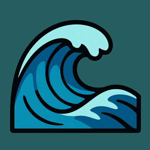 Medium wave.
In-Game asset.  2d.  High contrast.  No shadows