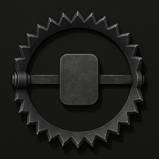 Tuzak üstten görünüm, gerçekçi, yazısız.
In-Game asset.  High contrast.  No shadows