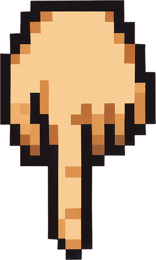 Finger to play guitar pixel art 2d without guitar.
In-Game asset.  2d.  High contrast.  No shadows